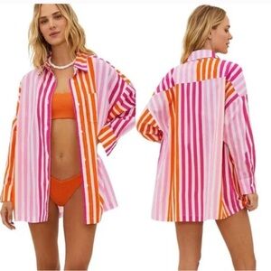 Beach Riot Alexa Top in Sunset Stripes